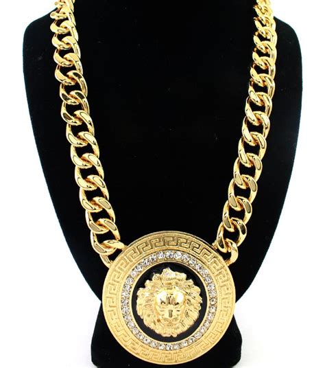 versace necklace womens ebay|authentic Versace lion necklace.